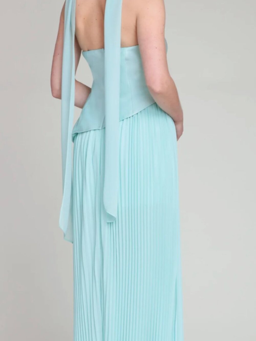 Avec Les Filles Blue Strapless Flowy Maxi Dress - Picture 2 of 3
